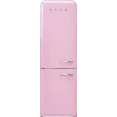 Smeg Frigorifero combinato con cerniere a sinistra a libera installazione FAB32LPK6 finitura rosa da 60 cm