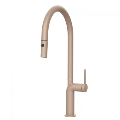PRONTA CONSEGNA - Gessi Miscelatore monocomando con doccetta estraibile Stelo Collection 60303 275 finitura Matte Cipria - IN PROMOZIONE FINO AL 5/09