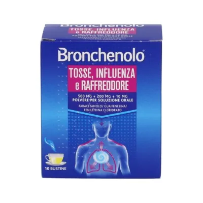 BRONCHENOLO TOSSE INFLUENZA RAFFREDDORE 10 BUSTE