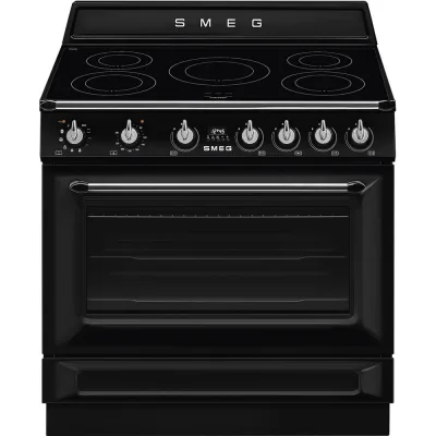 Smeg S Cucina TR90IPBL con forno termoventilato e piano cottura induzione finitura nero da 90x60 cm