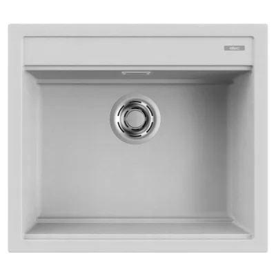 Elleci Lavello una vasca BEST 105 LMB10579 finitura composito M79 alluminio da 57x51 cm