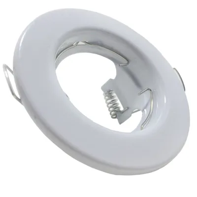 kit 2pz Portafaretto da Incasso Rotondo Bianco Per GU10 MR16 per faretti led da incasso cartongesso