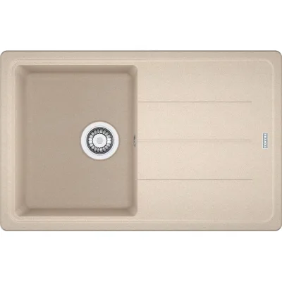 Franke: Lavello una vasca con gocciolatoio Boston Incasso BGF 611-78 114.0275.956 finitura fragranite avena da 78x50 cm