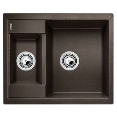 Blanco Lavello una vasca con vaschetta METRA 6 1516180 finitura caffè da 61.5x50 cm - Sopratop