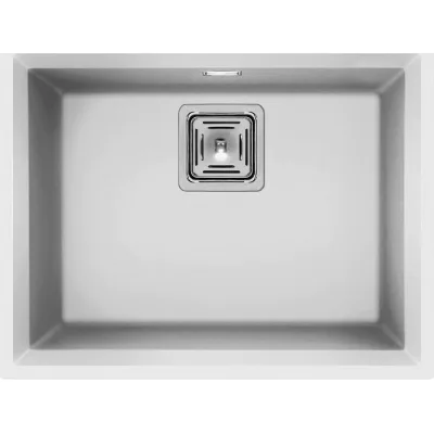 Elleci Lavello una vasca KARISMA 105 SOTTOTOP LGK10568BSO finitura composito G68 bianco da 56x43.8 cm