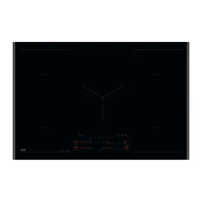 PRONTA CONSEGNA - AEG Piano cottura a induzione NIK 85M00 FB in vetroceramica nero da 80 cm