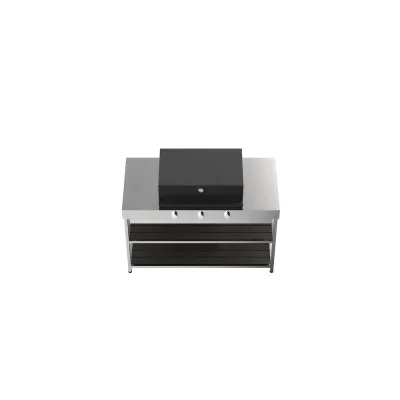 Bautek Foster Cucina da esterno a libera installazione QUI 7556 004 in acciaio inox da 150 cm