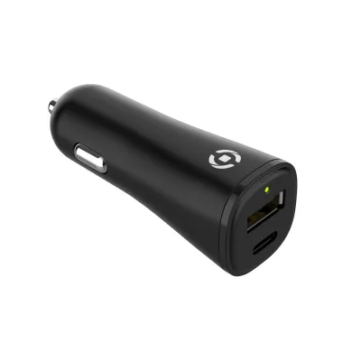 CELLY GRS USB-A/USB-C CAR CHARGER BLACK GRSCCUSBUSBCBK