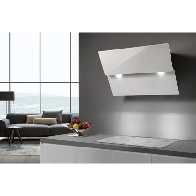 Airone Cappa a parete Vivaldi finitura vetro bianco da 80 cm