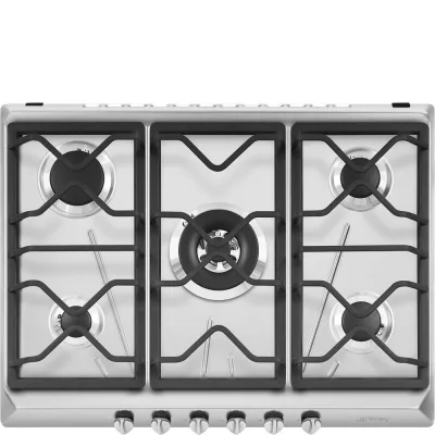 Smeg Piano cottura a gas SRV576O finitura acciaio inox da 70 cm - IN PROMOZIONE FINO AL 30/06