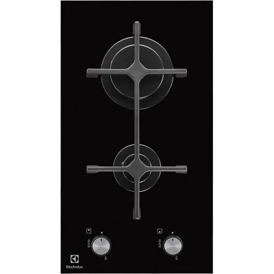 PRONTA CONSEGNA - Electrolux | Piano cottura domino a gas EGC3322NVK in vetroceramica nero da 29 cm