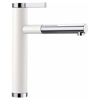 Blanco Miscelatore monocomando con doccetta estraibile LINEE-S 1518441 finitura bianco/cromato