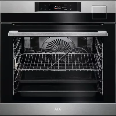 AEG Forno SteamPro con cottura sottovuoto BSK 792380 M finitura inox antimpronta da 60 cm