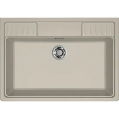 Elleci Lavello una vasca SPAZIO 900 LKS90095 finitura composito K95 champagne da 90x63.5 cm