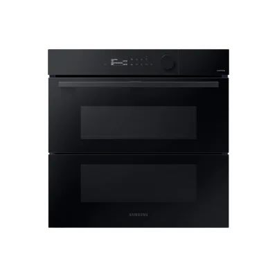 Samsung: Forno multifunzione Dual Cook con doppia porta NV7B5770WBK finitura vetro nero da 60 cm