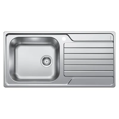 Blanco | Lavello una vasca con gocciolatoio dx DINAS XL 6 S 1336785 in acciaio inox da 100x50 cm - Sopratop