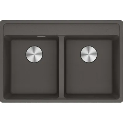 PRONTA CONSEGNA - Franke: Lavello due vasche Vasche Sopratop Maris MRG 620-35-35 TL 114.0714.186 finitura grigio ardesia da 76x51 cm