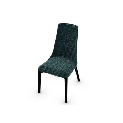 Calligaris OUTLET Sedia Etoile CS1423-MTO con struttura in faggio P132 grafite e seduta in tessuto S2M Bergen ottanio