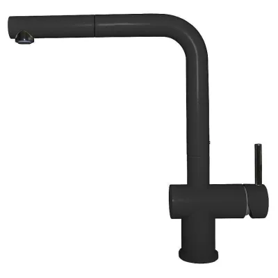 Elleci Miscelatore monocomando con canna girevole e doccetta estraibile STREAM PLUS MKKSTP86 finitura K86 nero