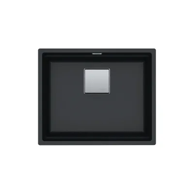 Franke: Lavello una vasca Vasche Kubus 2 Sottotop KNG 110-52 125.0529.601 finitura fragranite nero da 52x42 cm