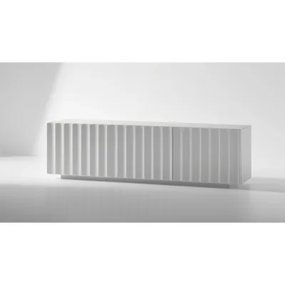 Bonaldo Madia in appoggio Dorian con base a zoccolo in metallo da L.208 cm e H.60 cm - 3 ante