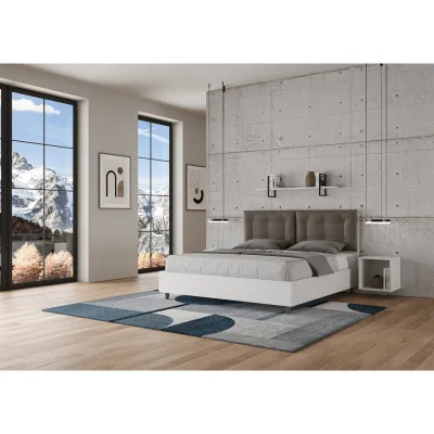 Ityhome Letto matrimoniale Egos Annalisa in nobilitato e similpelle da 160 cm