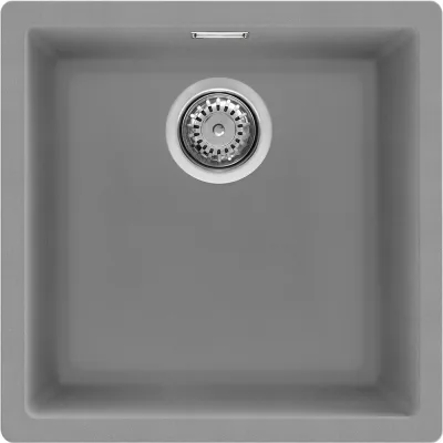 PRONTA CONSEGNA - Smeg S Lavello una vasca VZP45CT finitura cemento da 45.6x45.6 cm - Sopratop/Sottotop