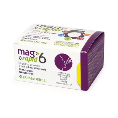 Farmaderbe Mag 6 Rapid Integratore Alimentare 20 Bustine