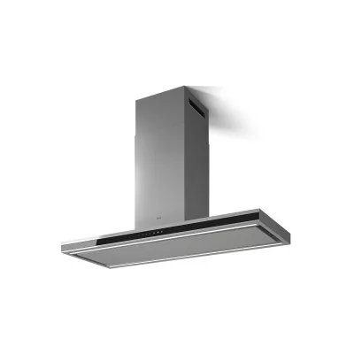 Elica Cappa aspirante a isola ELEMENT ISL @ IXBL/A/120 PRF0194158 finitura inox/vetro nero da 120 cm