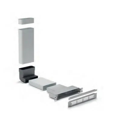 Airforce Kit installazione filtrante + griglia evacuazione aria KT100001 zoccolo H6/8 cm