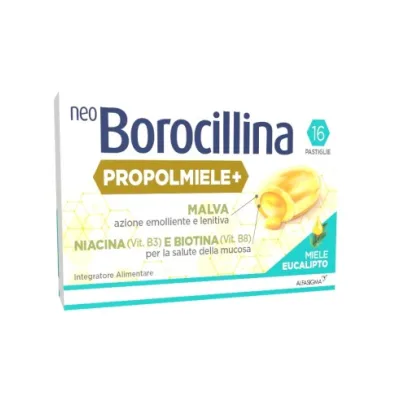 NEOBOROCILLINA PROPOLMIELE+ EUCALIPTO E MIELE 16 PASTIGLIE