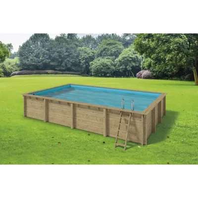 PRONTA CONSEGNA - Losa Esterni da Vivere Piscina rettangolare in pino impregnato in autoclave classe 4 da 800x500 cm