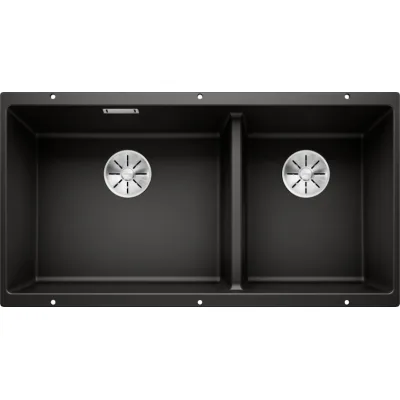 Blanco | Lavello due vasche SUBLINE 480/320-U 1525993 finitura nero da 85.5x46 cm - Sottotop