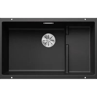 PRONTA CONSEGNA - Blanco Lavello una vasca con gocciolatoio dx integrato SUBLINE 700-U Level 1518390 finitura antracite da 73x46 cm - Sottotop