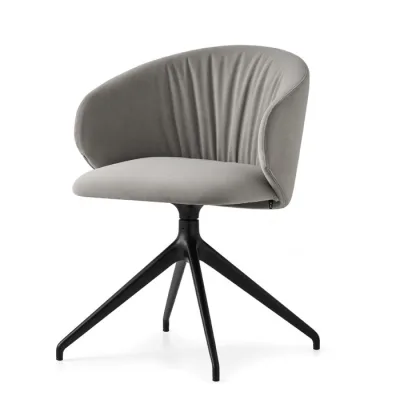 Connubia Sedia girevole Tuka Soft CB2163-MTO 180 con struttura in alluminio e seduta a scelta - Con braccioli - IN PROMOZIONE FINO ALL' 11/07
