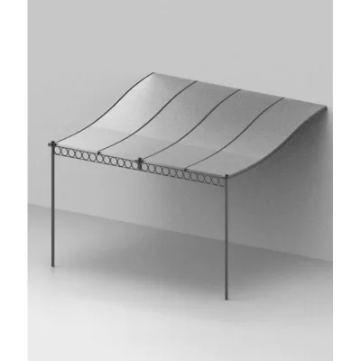 Unopiù Pergola addossata TIBISCO con copertura in policarbonato da 376x321/369/393 cm