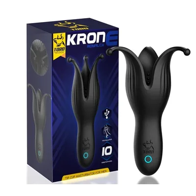 Potente Masturbatore per glande Kron vibrazioni 10 x silicone Premium ricarica