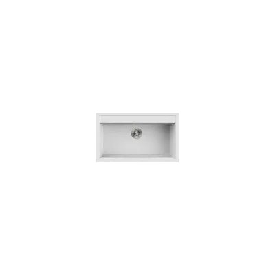 Elleci Lavello una vasca BEST 360 LKB36096 finitura composito K96 bianco da 86x51 cm