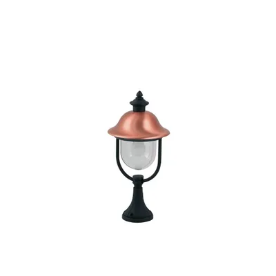 Lume lanterna per esterni rame in alluminio, 1 luce E27, 25x53.8cm