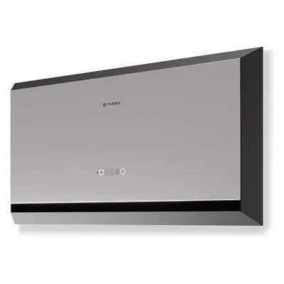 Faber Cappa a parete TWICE ARIES X/BK MATT A90 330.0541.073 finitura acciaio inox e nero opaco da 90 cm