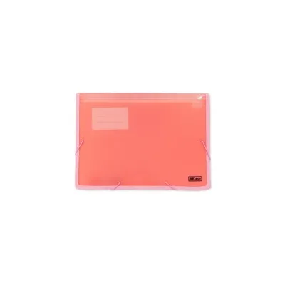MKtape Cartella Documenti a Soffietto 13 Tasche Interne Formato A4 Chiusura in Gomma Colore CORALLO