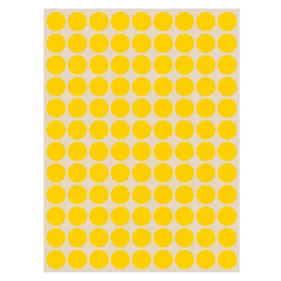 Foglietti adesivi Segnafalli Giallo - Ø 15mm, 300 foglietti