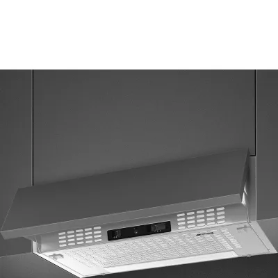 PRONTA CONSEGNA - Smeg Cappa integrata sottopensile a scomparsa KSEIR62SE2 finitura silver da 60 cm