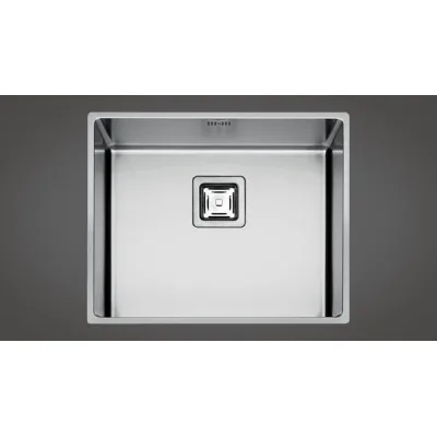 Fulgor Lavello sottotop a una vasca P1B 5343 QU finitura acciaio inox da 53.3x42.8 cm