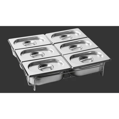 Fulgor Set 6 vaschette GASTRO BOX 6 SET in acciaio inox