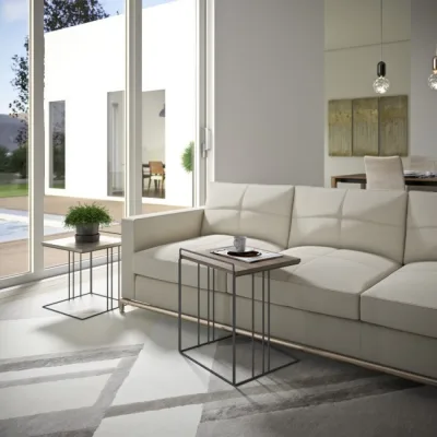 Maconi Coppia tavolini Piramide 1069 con piano in legno serie Coffee Table collection