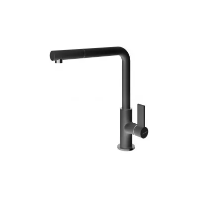 Barazza Miscelatore monocomando con doccia estraibile UNIQUE TWO DOCCIA 1RUBUN2D finitura nero