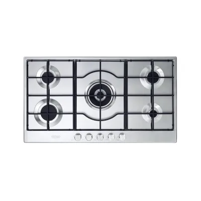De Longhi Piano cottura a gas SLF 590 LX in acciaio inox da 90 cm
