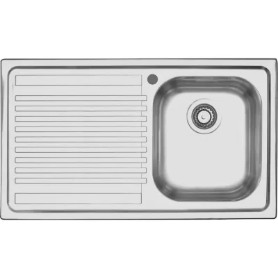 Barazza Lavello una vasca con gocciolatoio sx B_Fast 1LFS91S finitura acciaio inox satinato da 86x50 cm - PROMOZIONE ATTIVA FINO AL 19/10