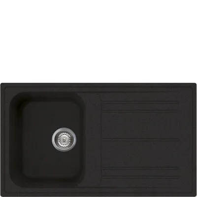 PRONTA CONSEGNA - Smeg Lavello una vasca con gocciolatoio LZ861A2 finitura antracite da 86 cm